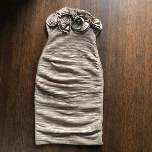 Strapless ruched bandage dress